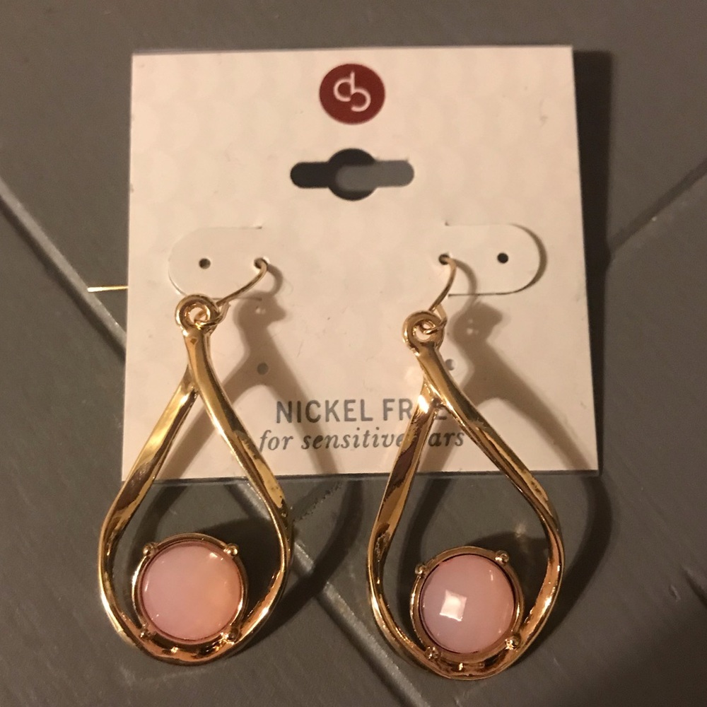 Pink/Gold Earrings